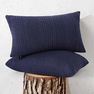 Navy Blue Pillow 12x20