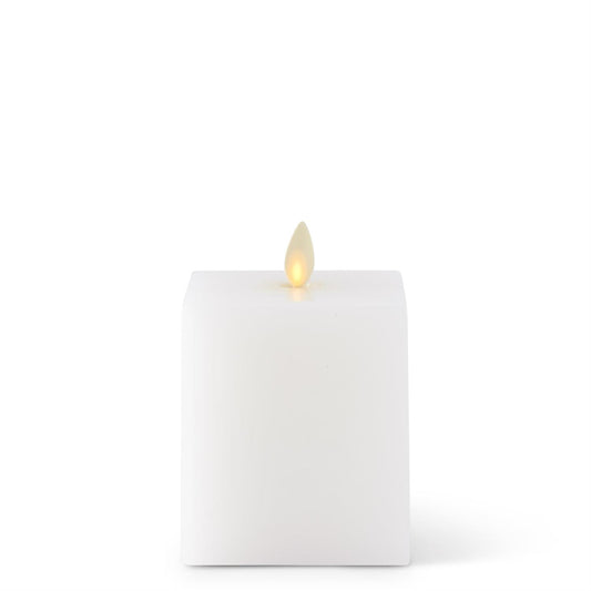 4.5" White Square Luminara Candle