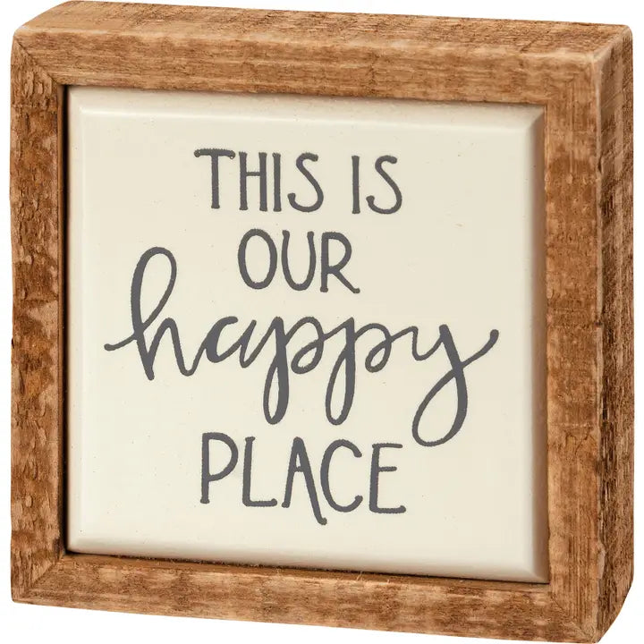 This Is Our Happy Place Box Sign Mini