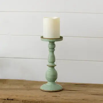 Verde Green Pillar Candle Holder