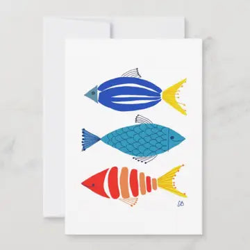 Greeting Card Frances' Fishes