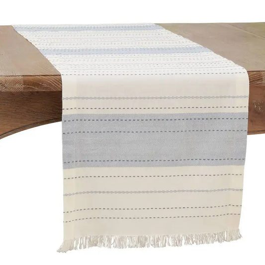 Striped Dobby Cotton 14x72 Table Runner