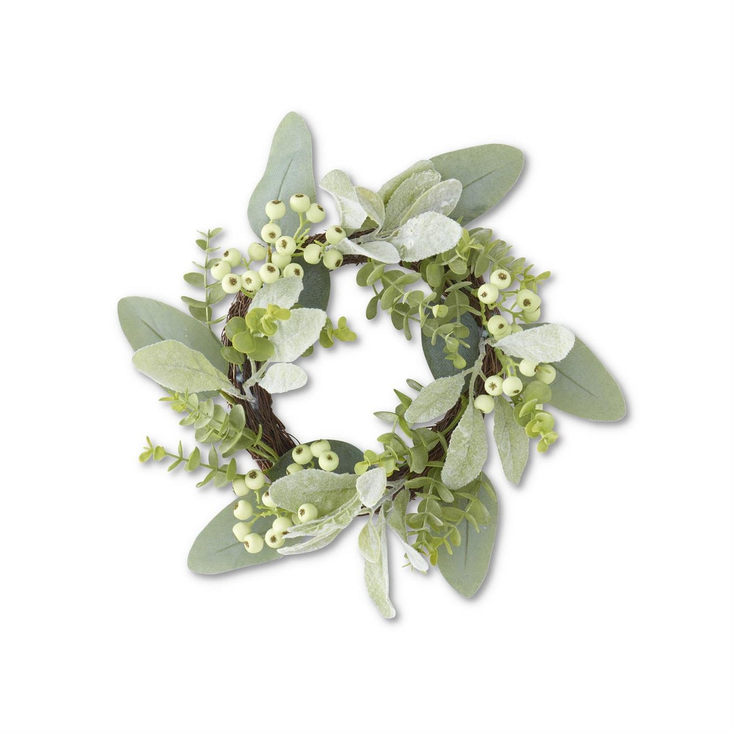 13"Green Foliage Candle Ring