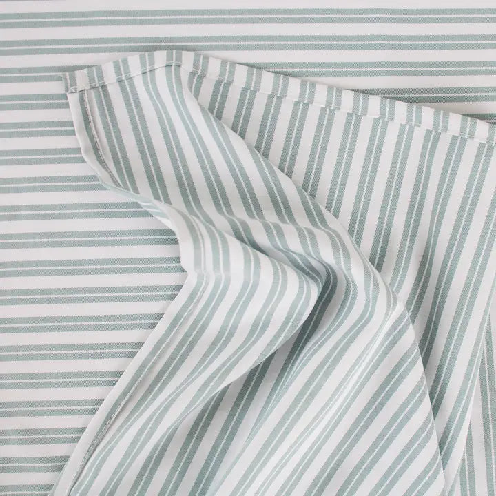 Green Classic Striped Table Runner