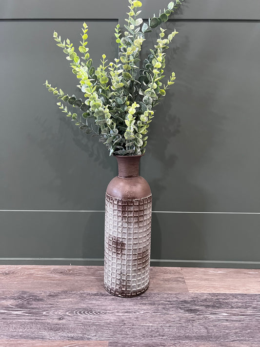 Antiqued Metal Vase