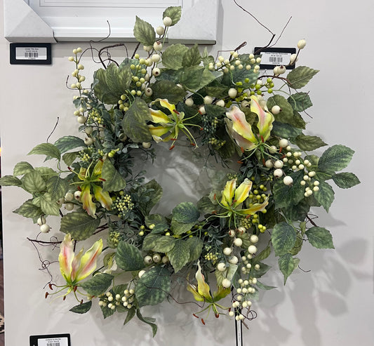 Gloriosa and Berries Wreath