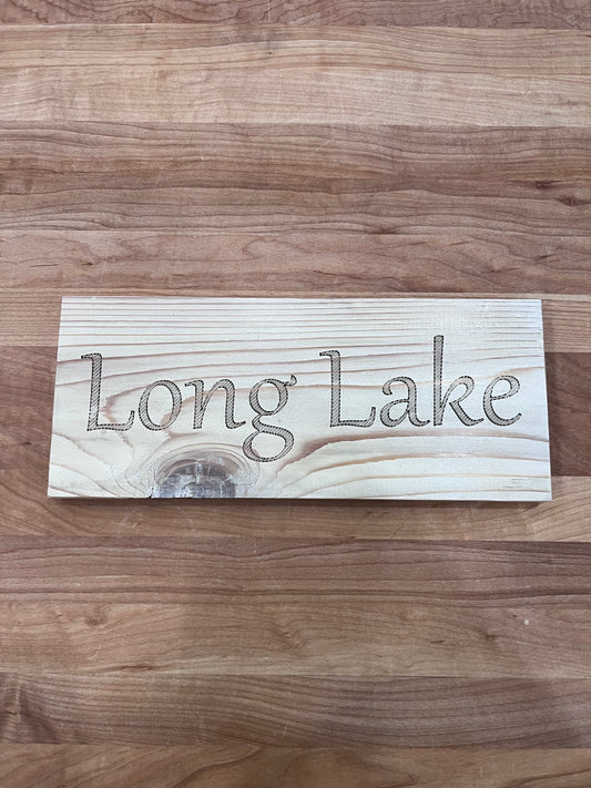 Long Lake Wood Plaque