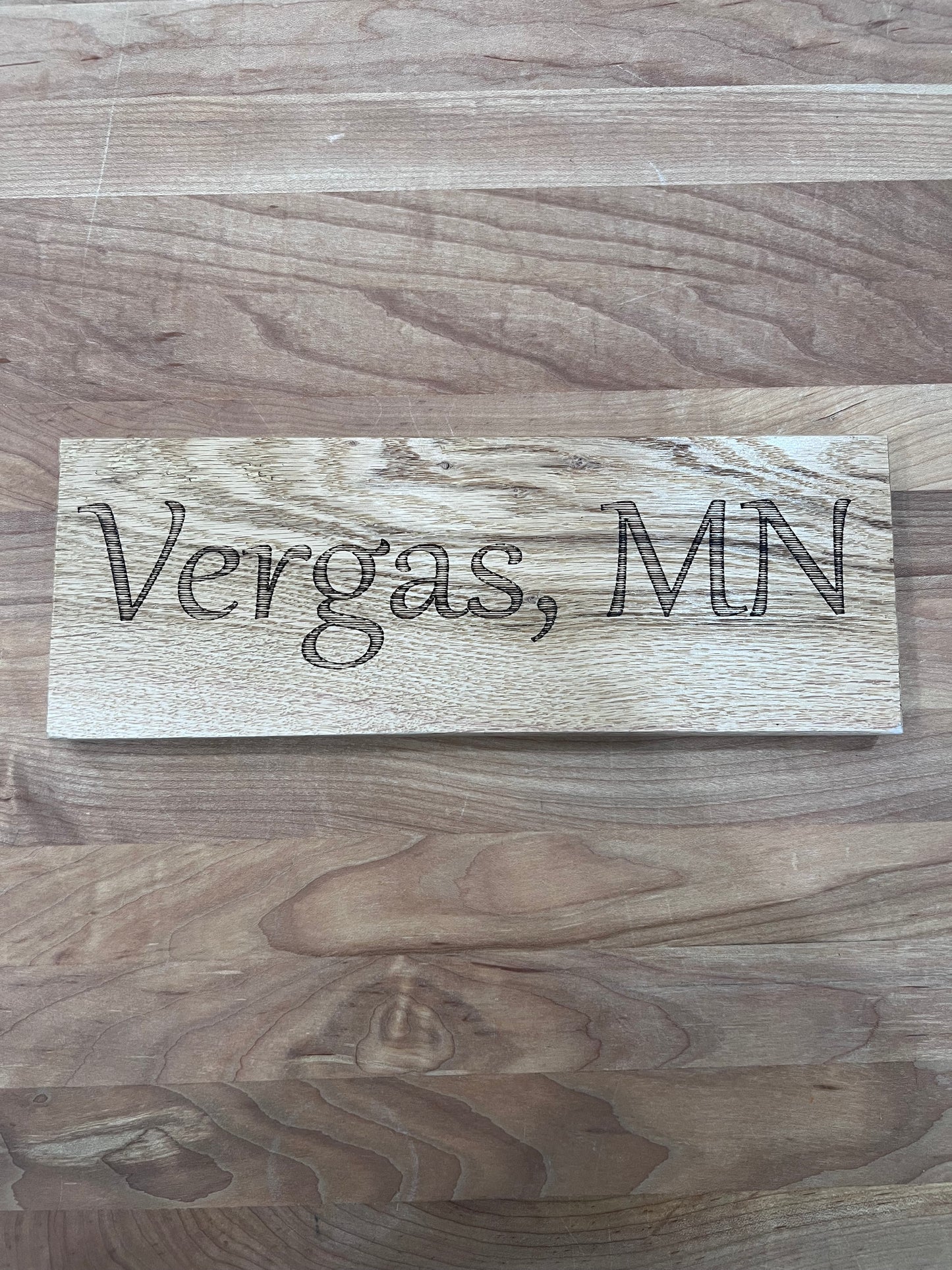 Vergas MN Wood Plaque