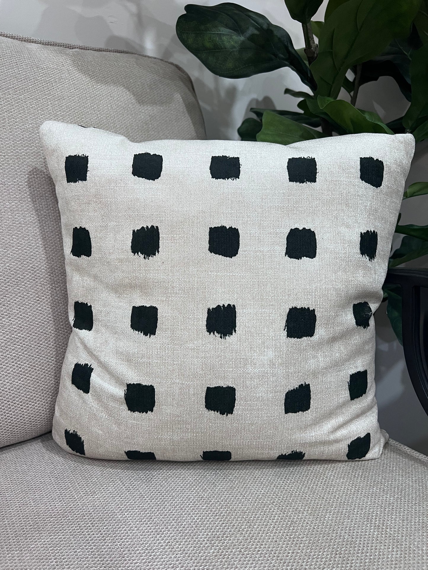 White and Black Pillow