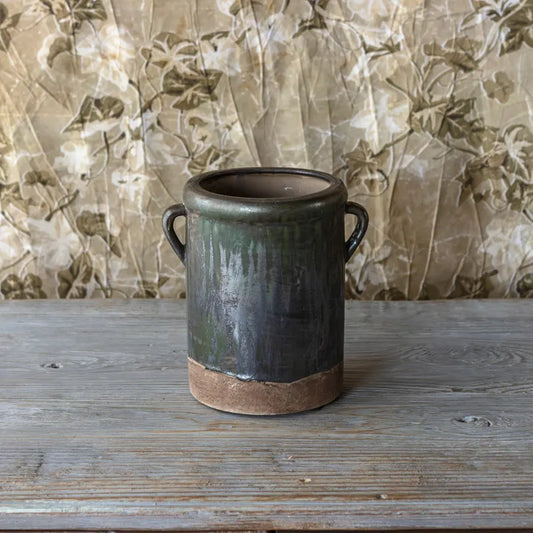 Olive Pottery Crock