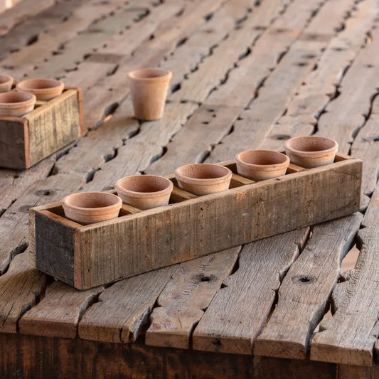 Terra Cotta and Wood Planter