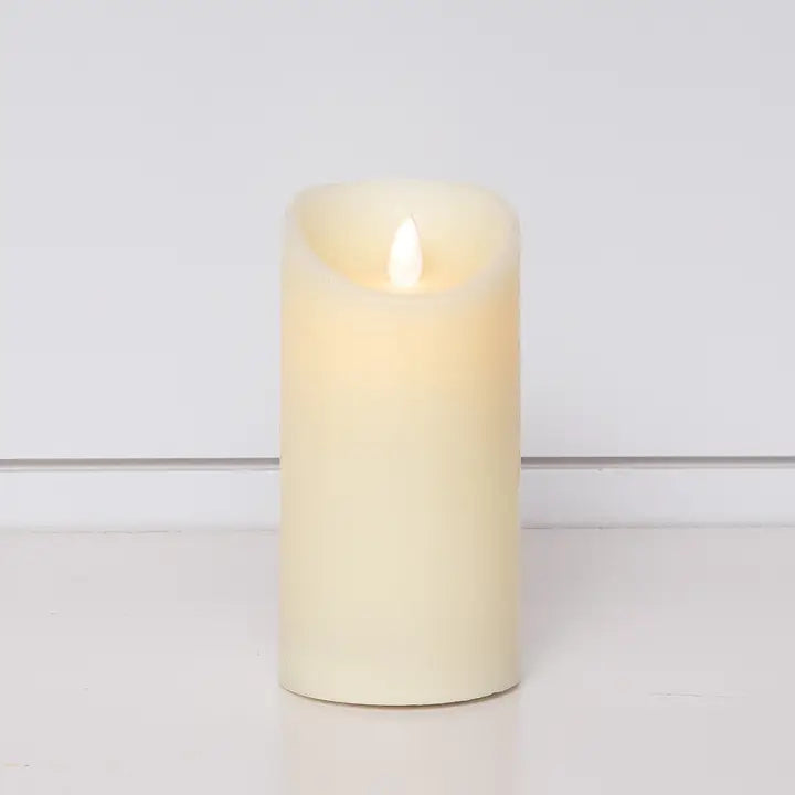 Candle LED Ivory Flickering Pillar MD