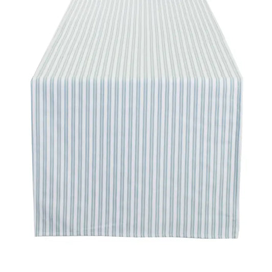 Green Classic Striped Table Runner