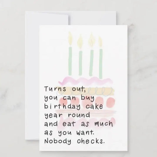 Greeting Card Eat Cake Anytime