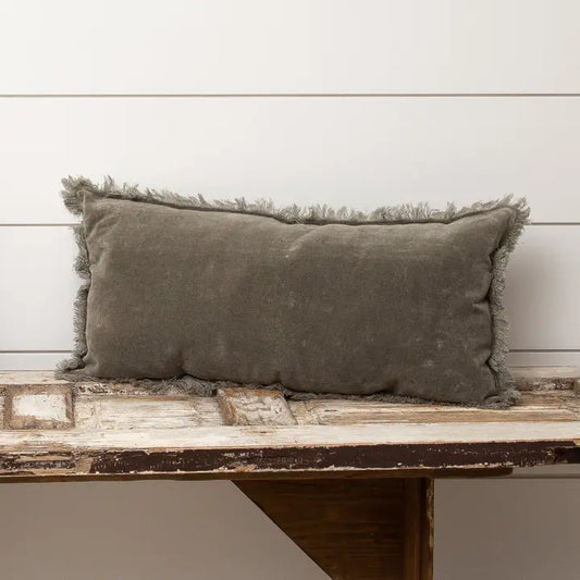 Lumbar Pillow- Velvet Slate